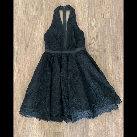 Sam Edelman Black Fit Flare Dress - Picture 1 of 6